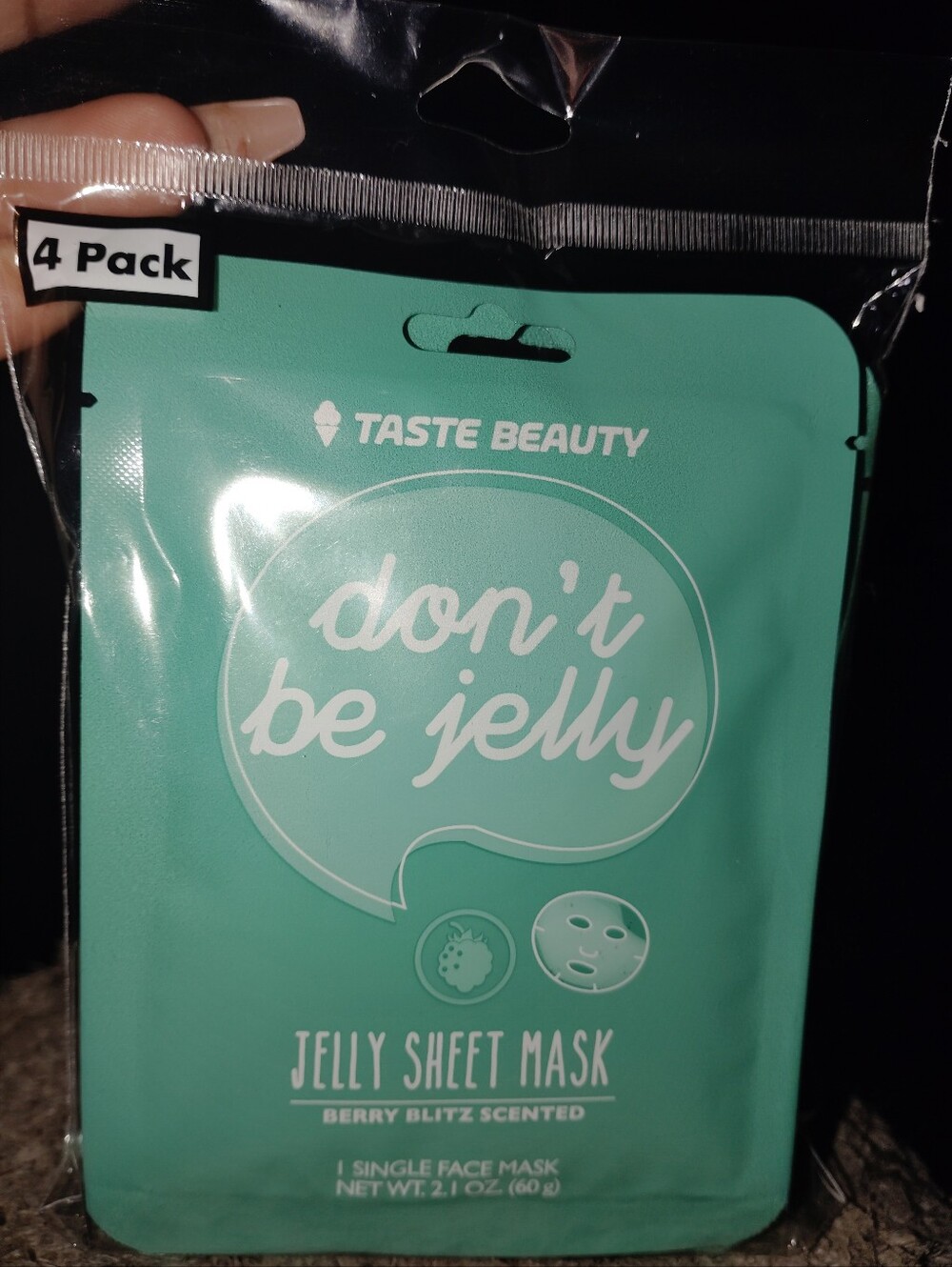 Taste Beauty Don't Be Jelly Jelly Sheet Mask — Mint Green (4 Pack)